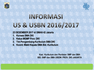 23 DESEMBER 2017 di SMAN 42 Jakarta 1. KorwasSMA DKI 2