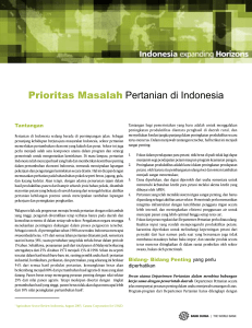 Prioritas Masalah Pertanian di Indonesia