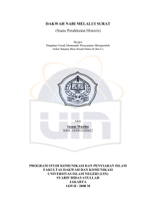 DAKWAH NABI MELALUI SURAT - Institutional Repository UIN