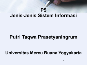 Sistem Informasi Manufaktur - Universitas Mercu Buana Yogyakarta