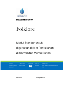 Folklore Jepang - Universitas Mercu Buana