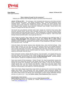 Press Release Jakarta, 16 Februari 2013 Untuk segera diterbitkan