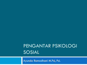 Pengantar Psikologi Sosial
