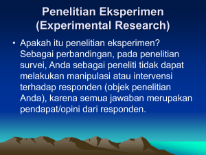 Penelitian Eksperimen (Experimental Research)