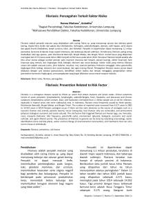 Filariasis - Jurnal Fakultas Kedokteran Universitas Lampung