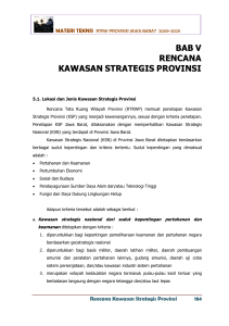 bab v rencana kawasan strategis provinsi