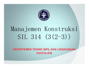 MANAJEMEN KONSTRUKSI-SIL314