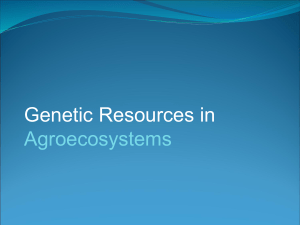 Sumberdaya genetik dalam Agroekosistem