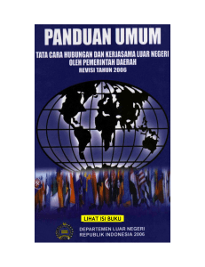 Buku Panduan Umum Tata Cara Hub dan Kerjasama Luar Neger