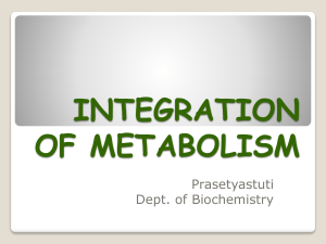 21. integration of metabolism