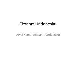 Ekonomi Indonesia: Awal Kemerdekaan