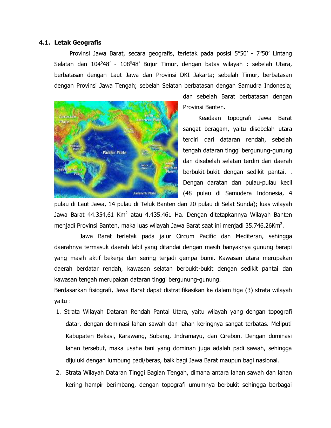 41 Letak Geografis Provinsi Jawa Barat Secara Geografis