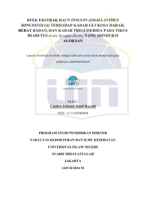 efek ekstrak daun insulin (smallanthus sonchifolia) terhadap kadar