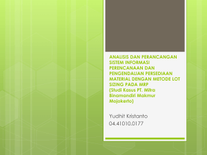 ANALISIS DAN PERANCANGAN SISTEM INFORMASI