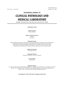 indonesian journal of clinical pathology and medical laboratory