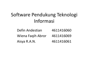 Software Pendukung Teknologi Informasi