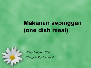 Makanan sepinggan (one dish meal)
