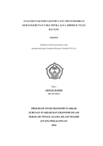 analisis faktor-faktor yang menyebabkan kebangkrutan ujks mitra