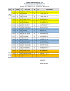 jadwal ujian akhir semester (uas) semester genap tahun akademik