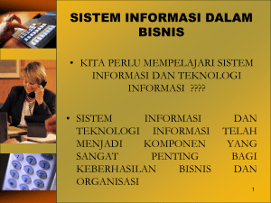 sistem informasi dalam bisnis