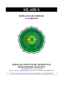 Kimia Dasar Farmasi - STIKES Muhammadiyah Kudus