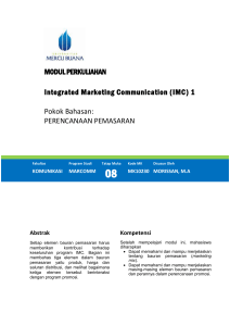Modul Integrated Marketing Communication I [TM9]