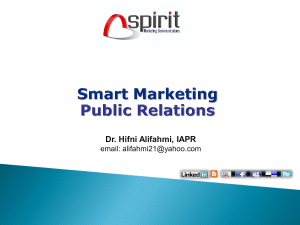 Dr. Hifni Alifahmi, IAPR - Marketing Public Relations