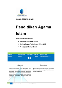 Review Materi Perkuliahan Pendidikan Agama Islam