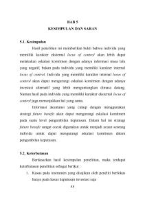 55 BAB 5 KESIMPULAN DAN SARAN 5.1. Kesimpulan Hasil