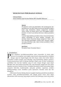 hukum dan perubahan sosial - e-Journal UIN Alauddin Makassar