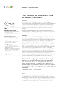 Cobra Indonesia Mempertahankan Daya Saing dengan Google Apps