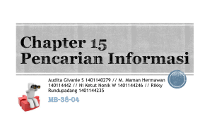 Chapter 15 Pencarian Informasi