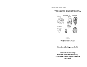 taksonomi invertebrata - Biologi UIN Alauddin Makassar
