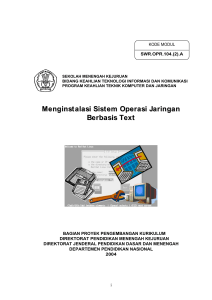 Menginstalasi Sistem Operasi Jaringan Berbasis Text