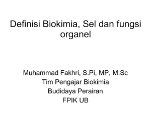Definisi Biokimia, Sel dan fungsi organel
