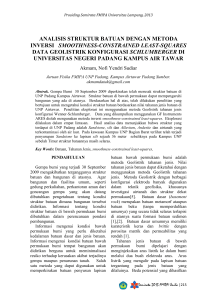 analisis struktur batuan dengan metoda inversi smoothness