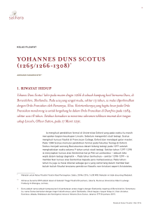 yohannes duns scotus (1265/1266-1308)