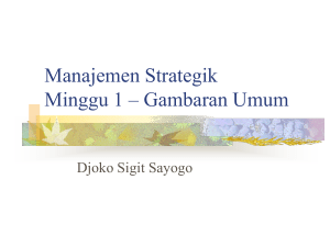 Definisi Manajemen Strategik