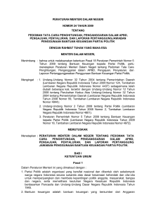 Permen No.24-2009 - Kementerian Dalam Negeri