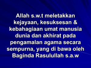 Iman kepada ALLAH SWT..pps