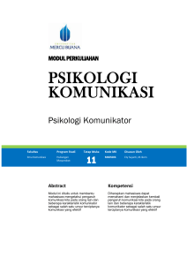 Psikologi Komunikator - Universitas Mercu Buana