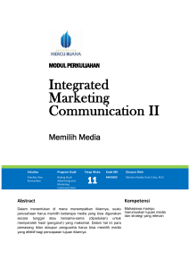 Modul Integrated Marketing Communication II [TM11]