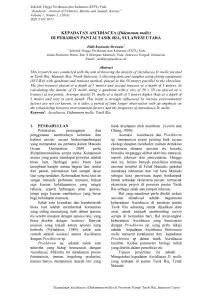 KEPADATAN ASCIDIACEA (Didemnum molle) DI