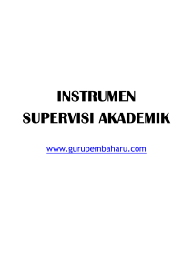 INSTRUMEN SUPERVISI AKADEMIK www.gurupembaharu.com