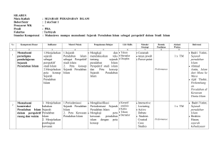 SEJARAH PERADABAN ISLAM Bobot/Smtr