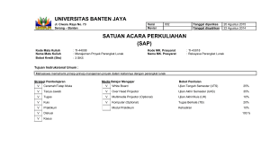 sap - Fakultas Ilmu Komputer Universitas Banten Jaya