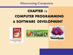 Chapter 13 Programming Languages and Program
