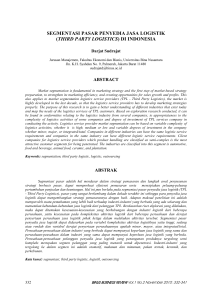 segmentasi pasar penyedia jasa logistik (third party