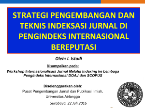 strategi pengembangan dan teknis indeksasi jurnal di pengindeks