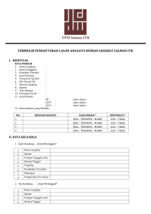 Format CV - Masjid Salman ITB